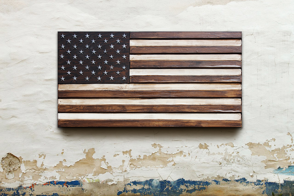 A brown and tan version for The American Flag Remixed project. 