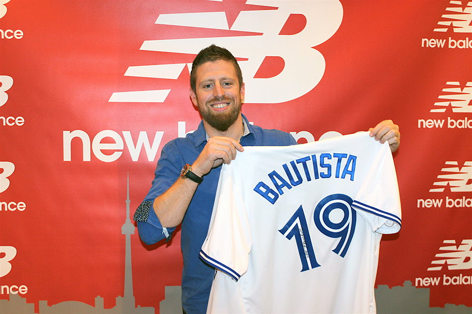 “I’ve probably been a huge [Bautista] fan for the last two years. Last year was pretty exciting so obviously I jumped on the bandwagon,” says auction winner Galen Sheehan. “I grew up watching the Jays since I was a kid. I was watching a half dozen games a year with my parents and grandparents.” Reaction to Bautista’s epic bat flip? “Out of my seat.” // Photo © Sadé Powell & Urbanology Magazine